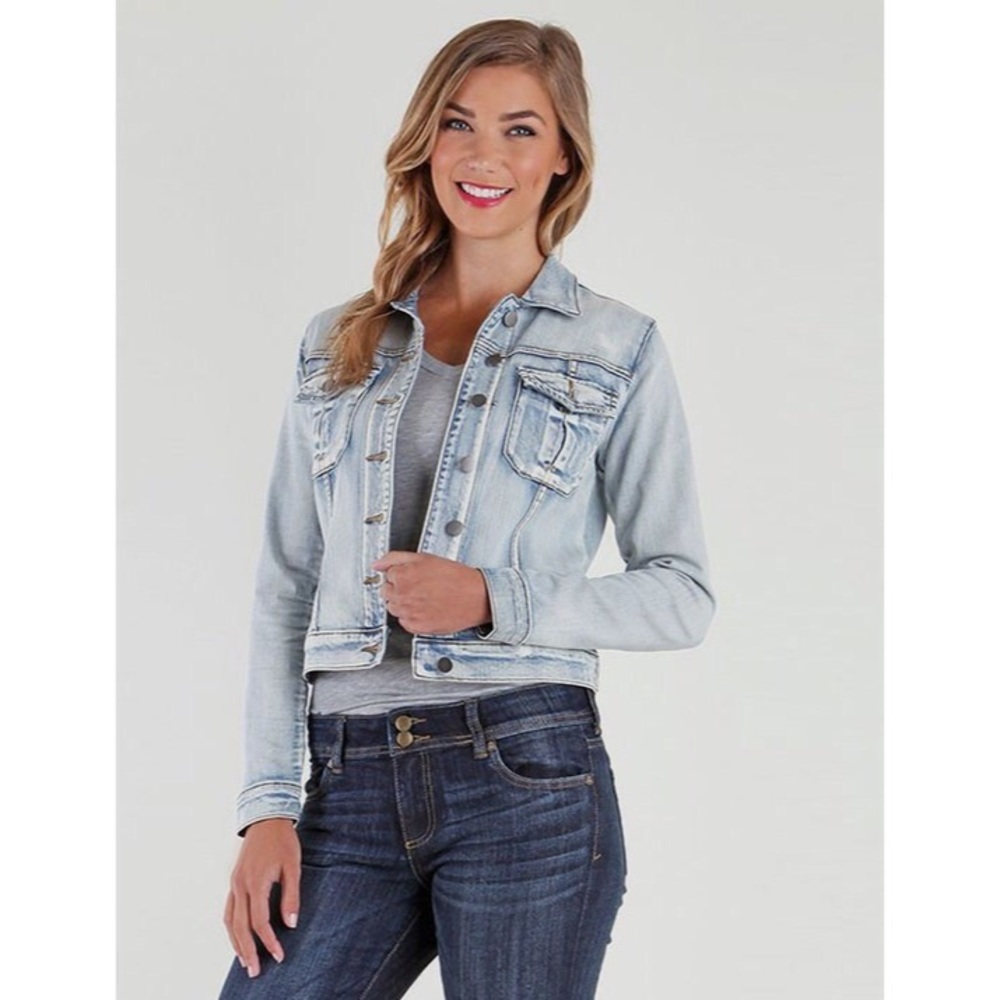 Kut from the Kloth Helena Light Was Denim Jacket